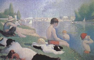 Georges Seurat Bathing at Asnieres (mk35) oil painting image